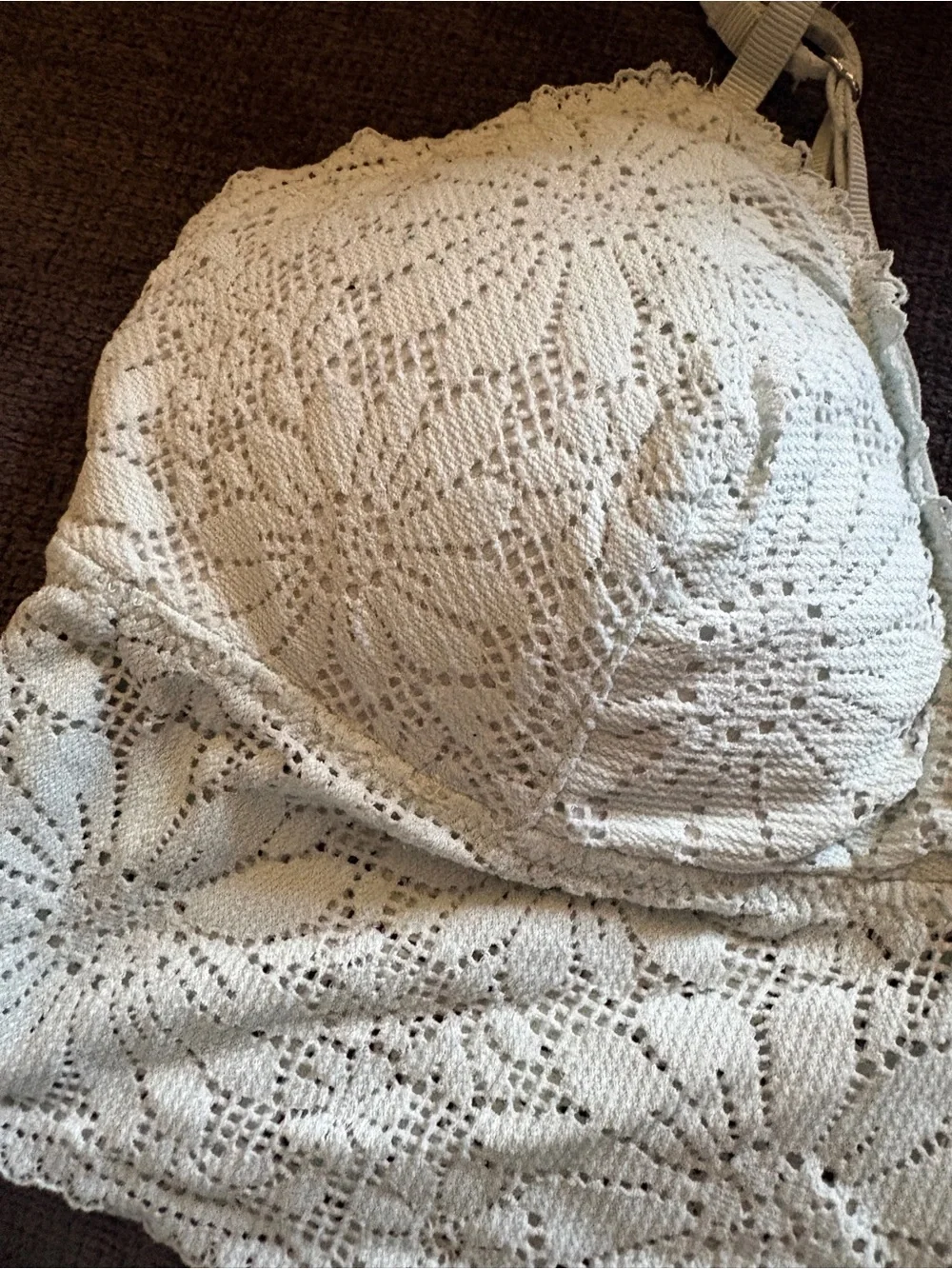 aerie Cream Crochet Lace Bralette